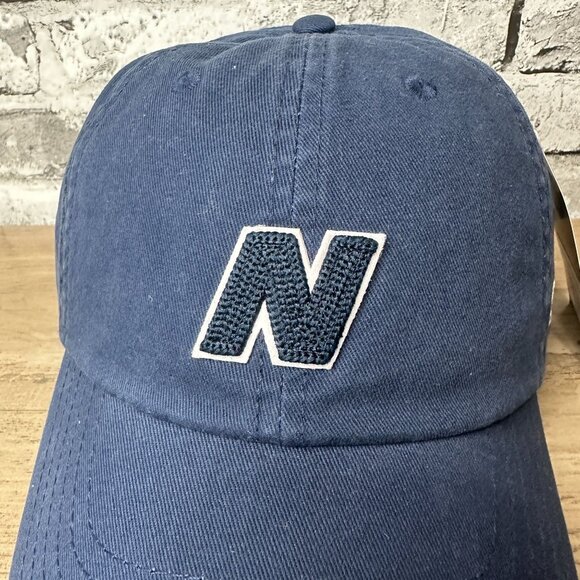 NWT New Balance Unisex Embroidered N Logo Baseball Hat Size One Size (Navy) - Picture 10 of 11